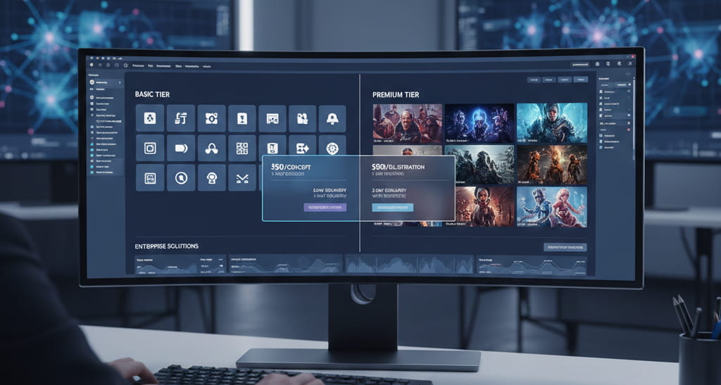 AI artist pricing tiers explained visually