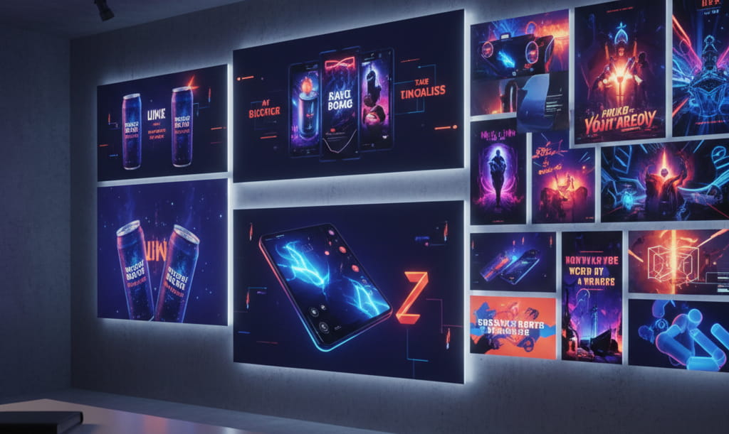 AI-generated artwork used for marketing, publishing, and branding projects