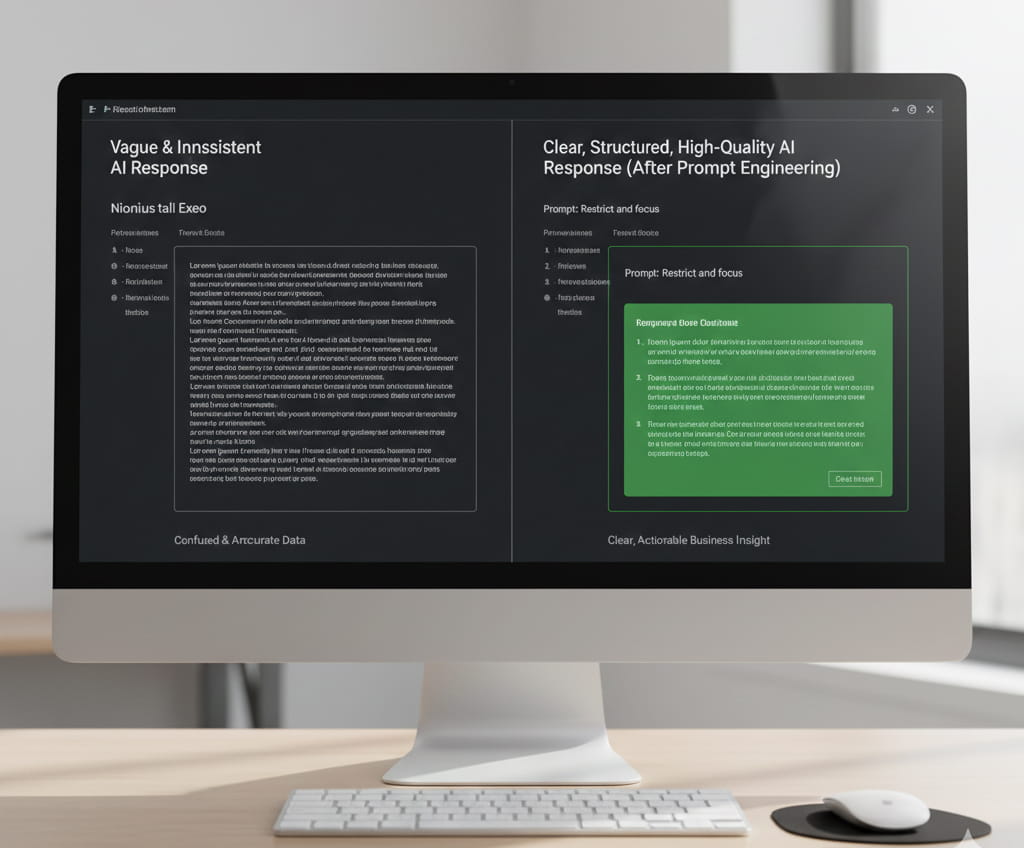 Improved AI responses after prompt engineering optimization