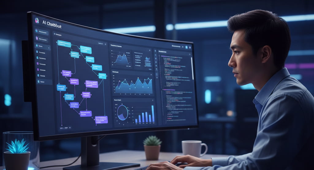 Bot developer creating intelligent chatbot solutions for businesses in 2026