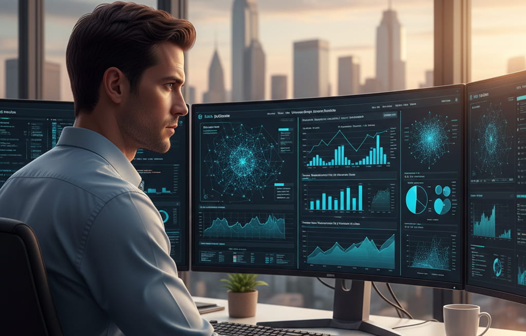 Data scientist analyzing business data to uncover insights