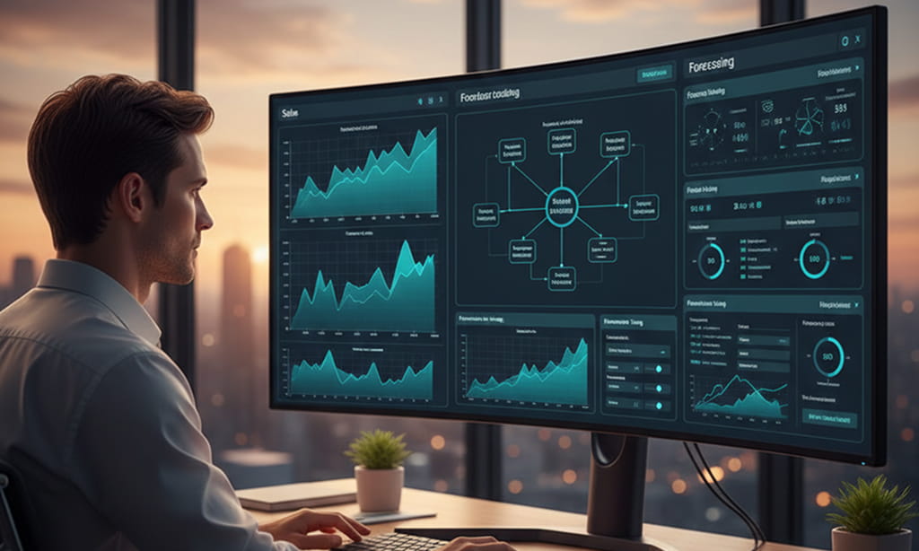 Data scientist analyzing business data to extract actionable insights