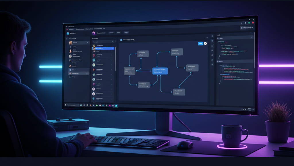 Professional Discord bot developer building scalable chatbot automation