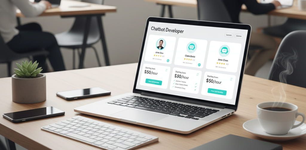 hiring chatbot developers through online platforms and marketplaces
