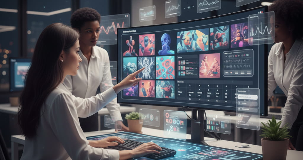 AI artist producing marketing and branding visuals using AI tools