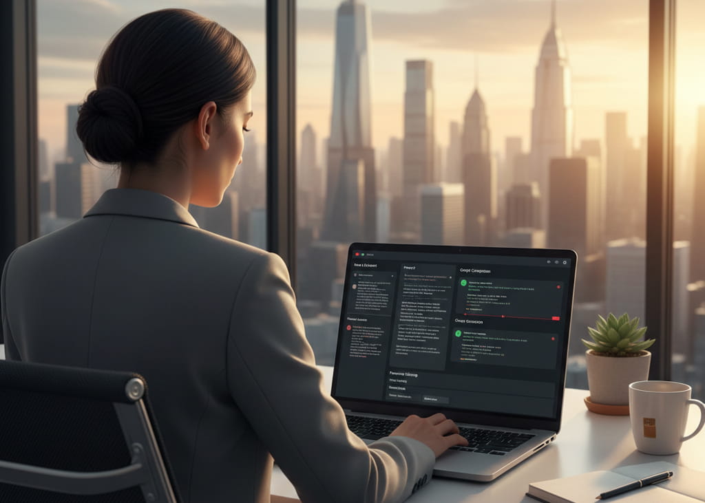 Prompt engineer designing structured AI prompts for business automation