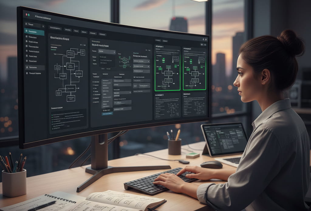 Prompt engineer creating structured AI prompts for business workflows